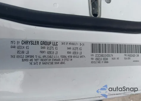 2014 Dodge Charger Se z USA, uszkodzony, nr VIN 2C3CDXBG1EH359174